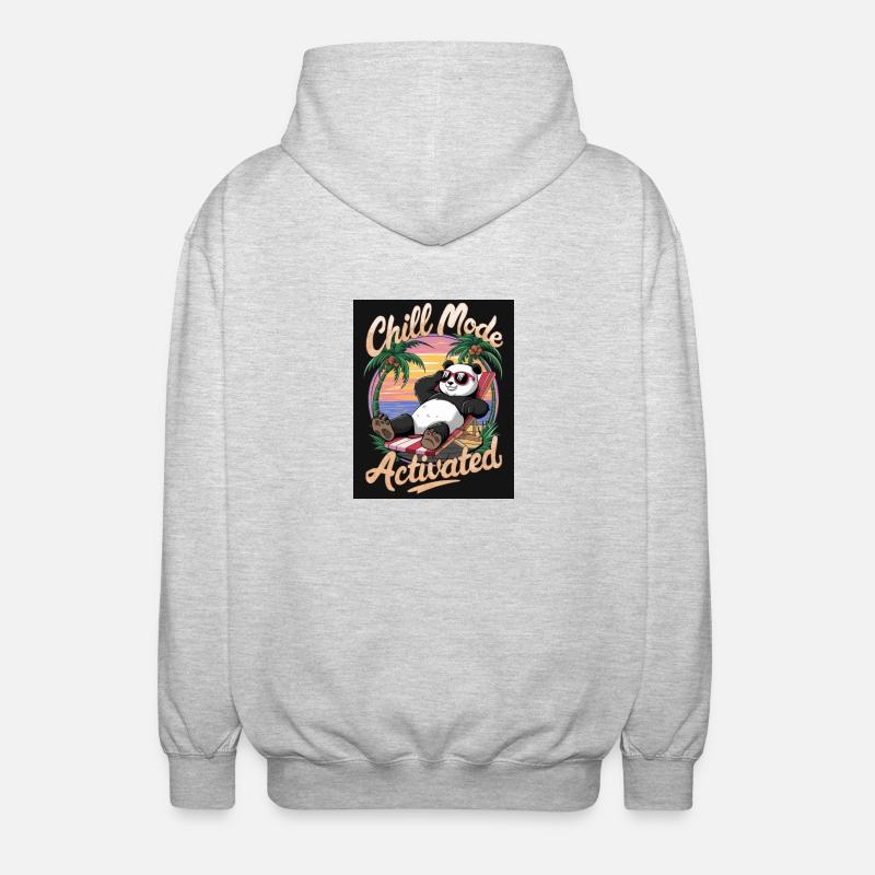 CHILL MODE ACTIVATED - Unisex Kapuzenjacke - Hellgrau meliert