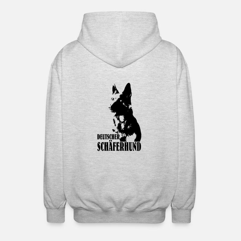 Deutscher Schäferhund - Unisex Kapuzenjacke - Hellgrau meliert