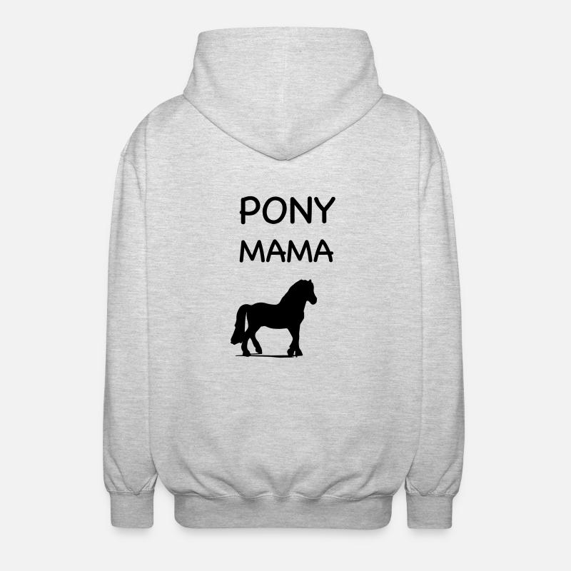 pony mama - Unisex Kapuzenjacke - Hellgrau meliert