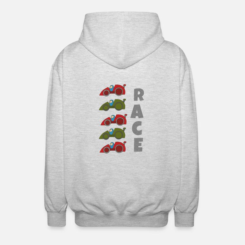 Course de voitures - Veste à capuche unisexe - gris clair chiné