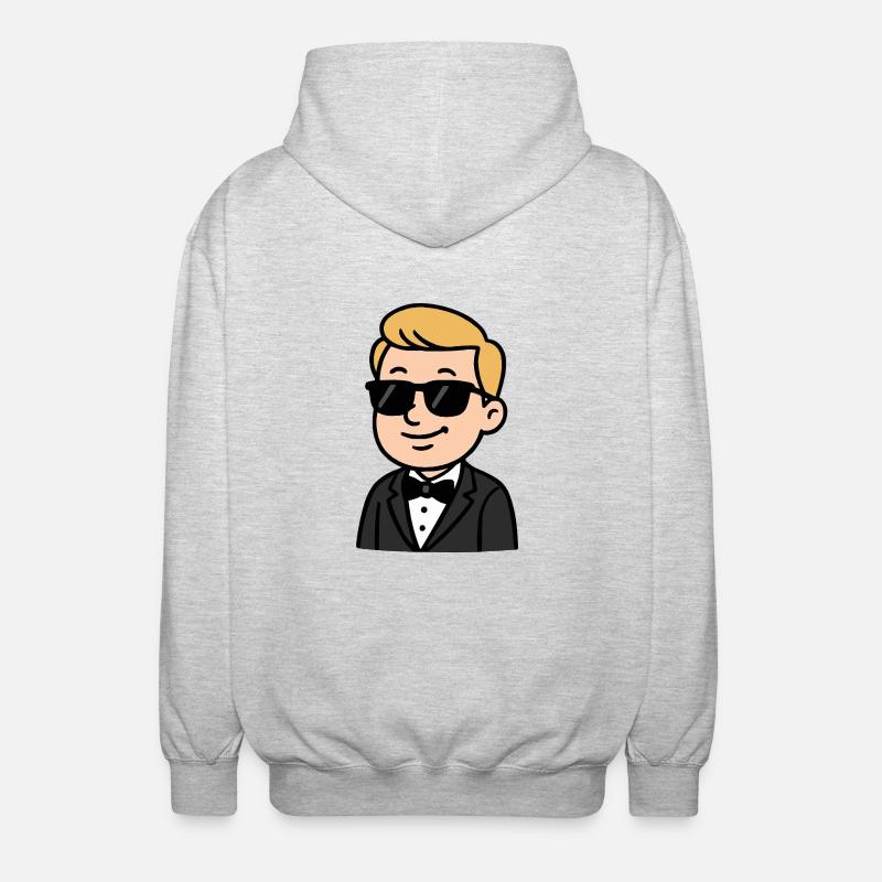 braeutigam sonnenbrille comic - Unisex Kapuzenjacke - Hellgrau meliert