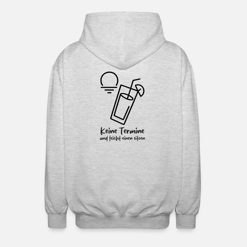No appointments and a little drunk - Unisex Hooded Jacket - light heather grey