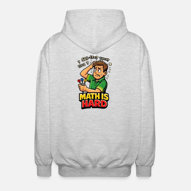 Les maths, c’est des fléchettes difficiles - Veste à capuche unisexe - gris clair chiné