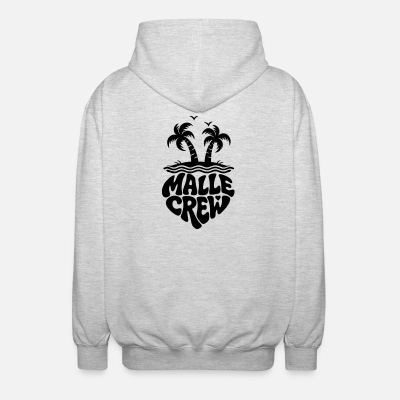 Mallorca Crew  - Unisex Kapuzenjacke - Hellgrau meliert