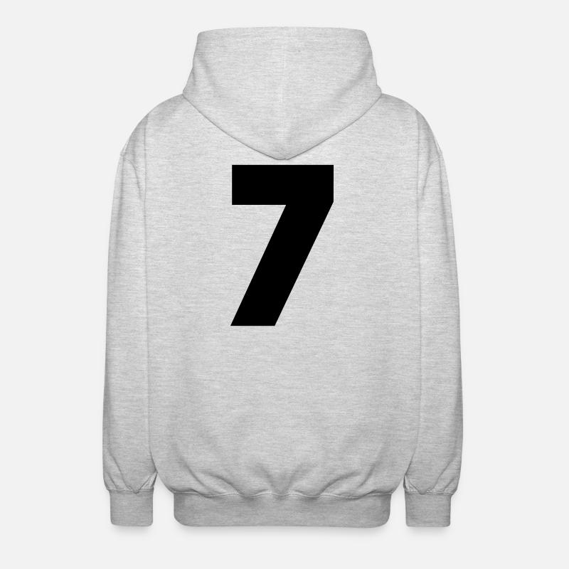 7 - Unisex Kapuzenjacke - Hellgrau meliert