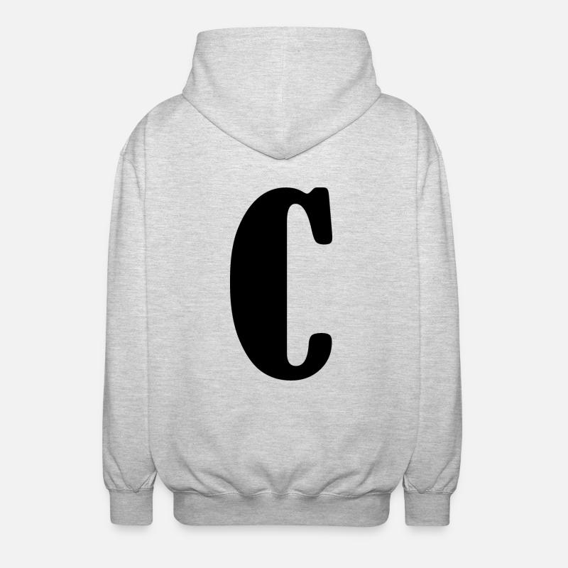 C - Unisex Kapuzenjacke - Hellgrau meliert
