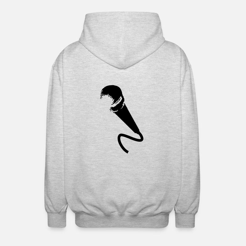 microphone - Veste à capuche unisexe - gris clair chiné