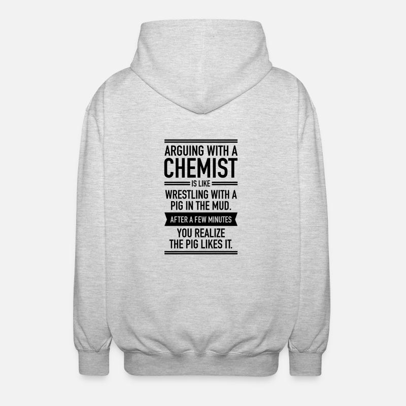 Arguing WIth A Chemist - Unisex Hooded Jacket - light heather grey
