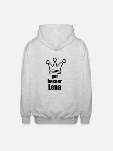 Lena - Unisex Kapuzenjacke - Hellgrau meliert
