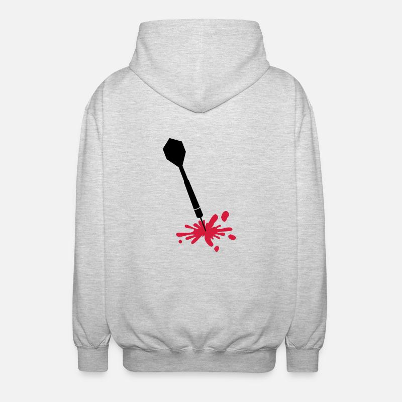 Darts Wound - Unisex Kapuzenjacke - Hellgrau meliert