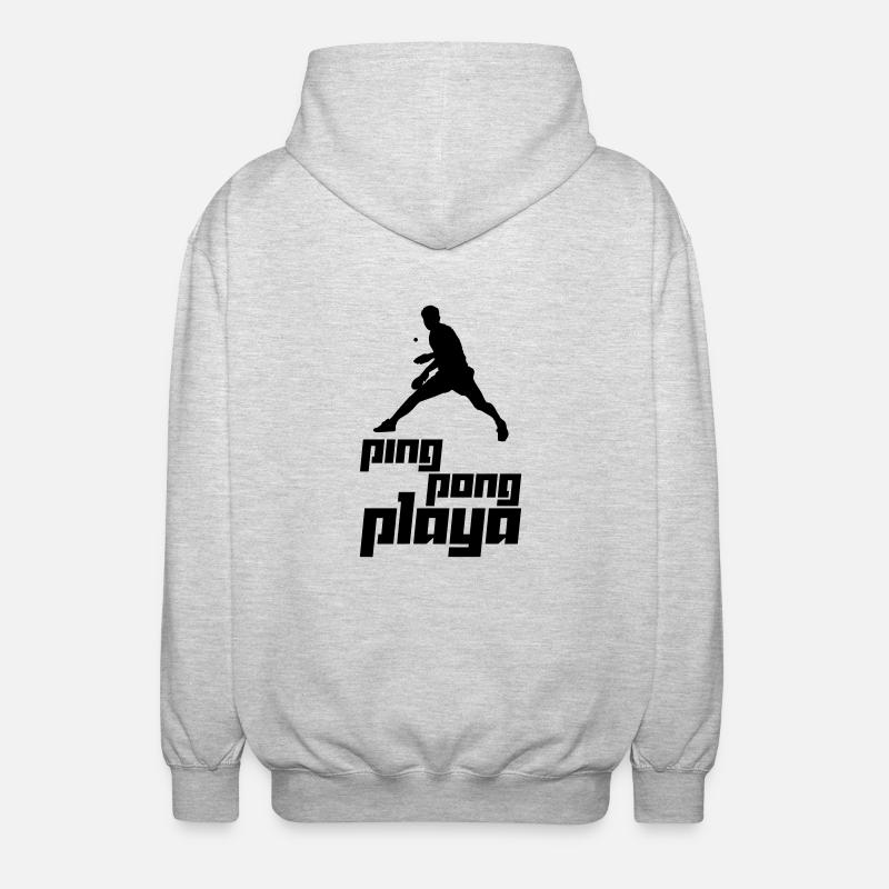 Ping Pong Playa (Vector) - Veste à capuche unisexe - gris clair chiné