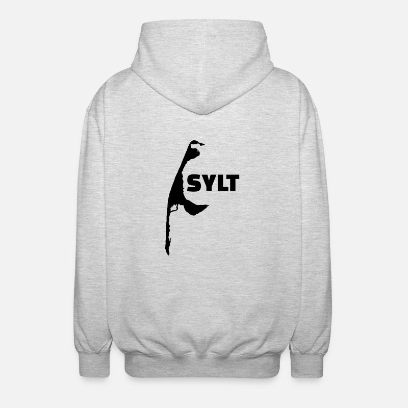 Sylt - Unisex Kapuzenjacke - Hellgrau meliert