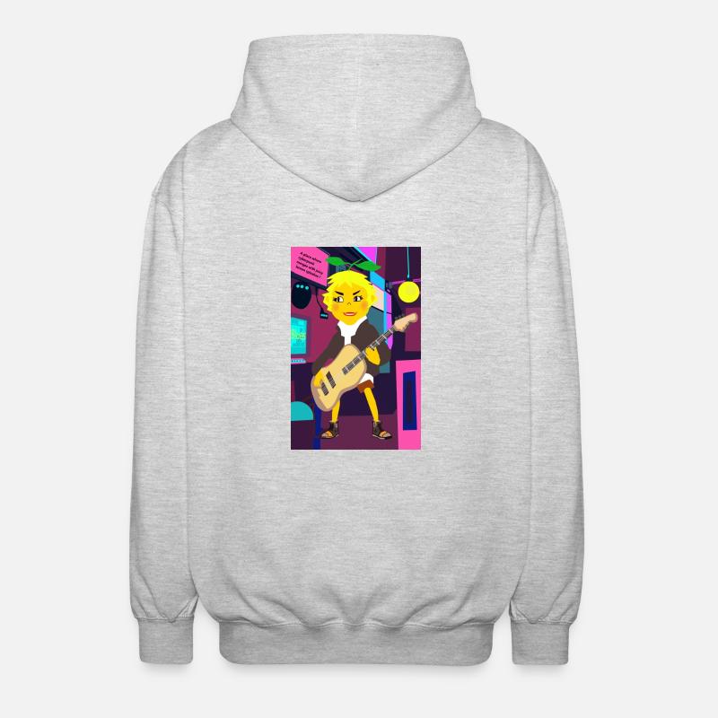 Cyber Lemon Rocker avec guitare - Veste à capuche unisexe - gris clair chiné