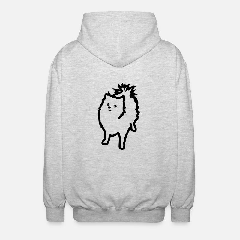 Spitz - Unisex Kapuzenjacke - Hellgrau meliert