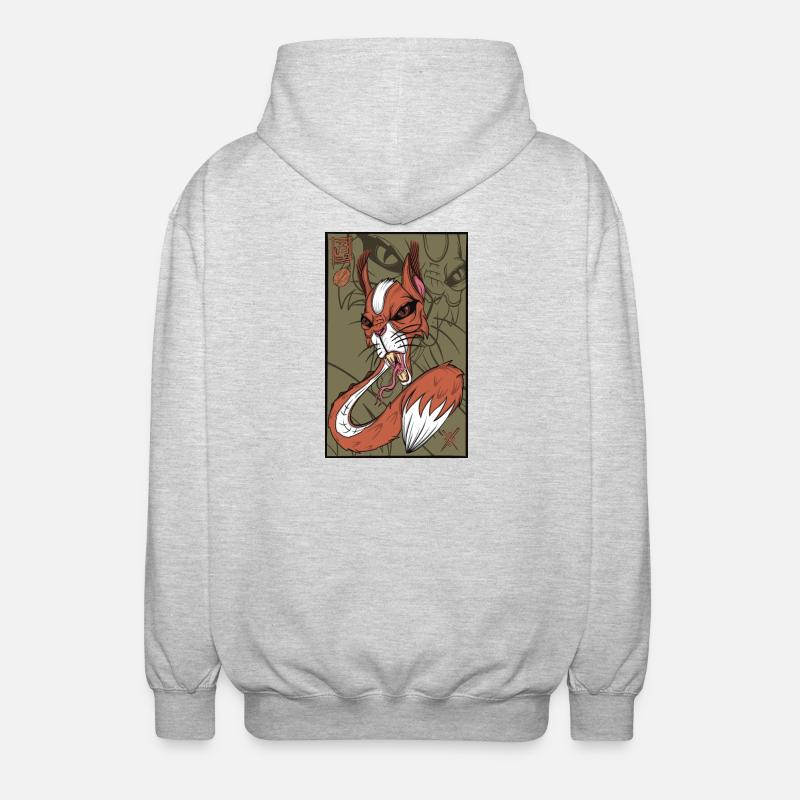 Foxy snake squirrel - Unisex Kapuzenjacke - Hellgrau meliert