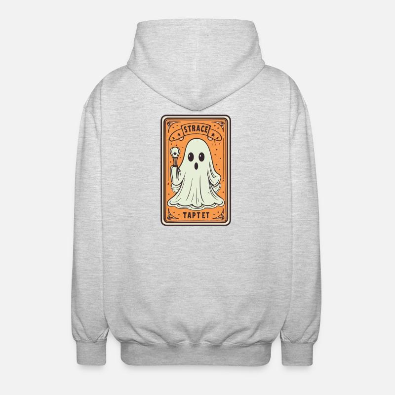 Tarot Karte Geist mit Stock - Unisex Kapuzenjacke - Hellgrau meliert