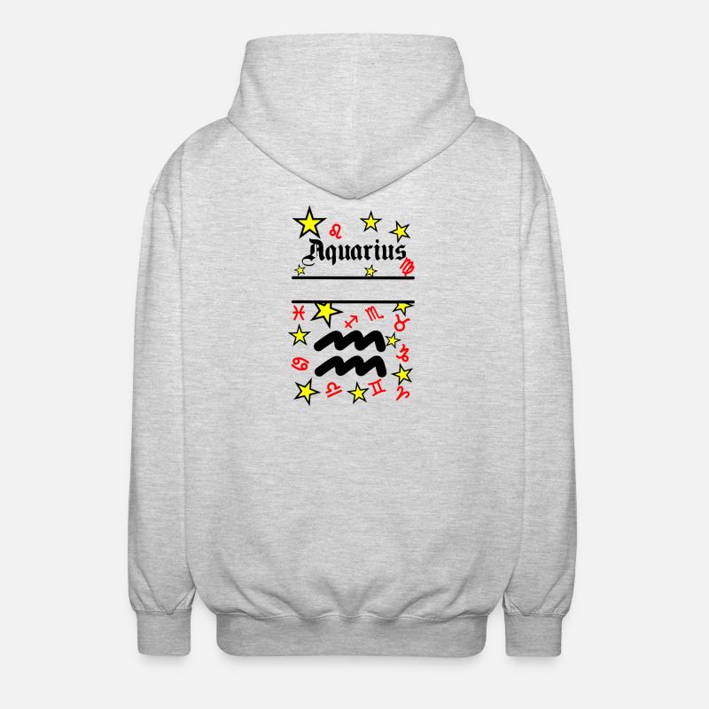 Wassermann Wassermann Sternzeichen - Unisex Kapuzenjacke - Hellgrau meliert