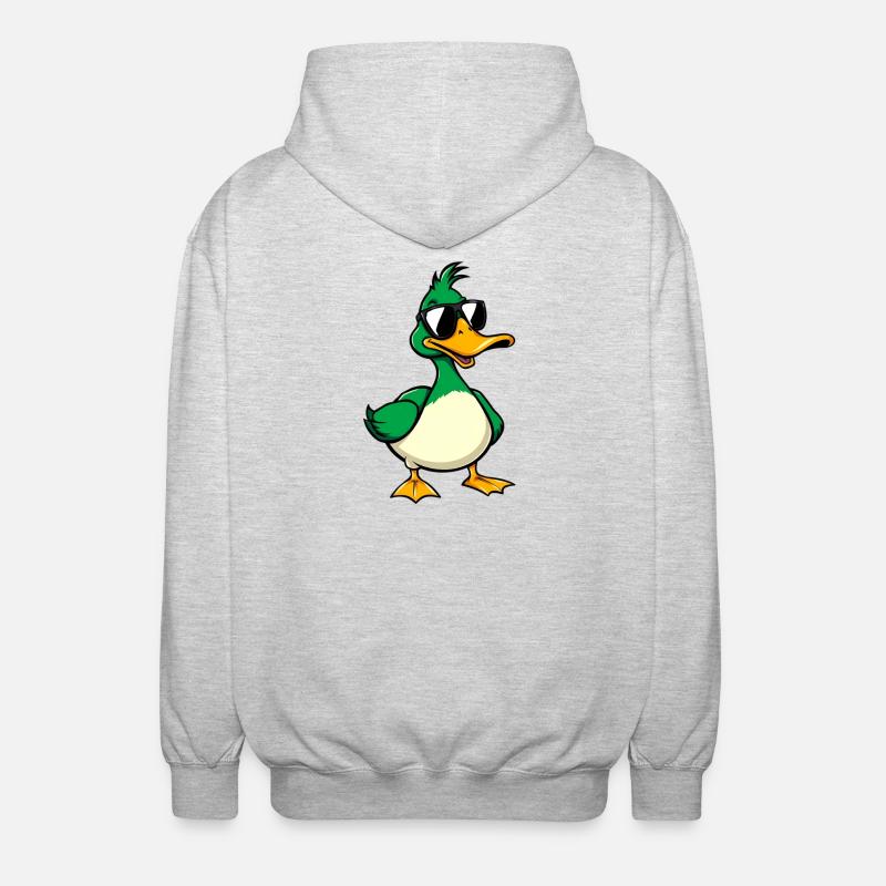 Anatra - Felpa unisex con cappuccio - grigio chiaro melange