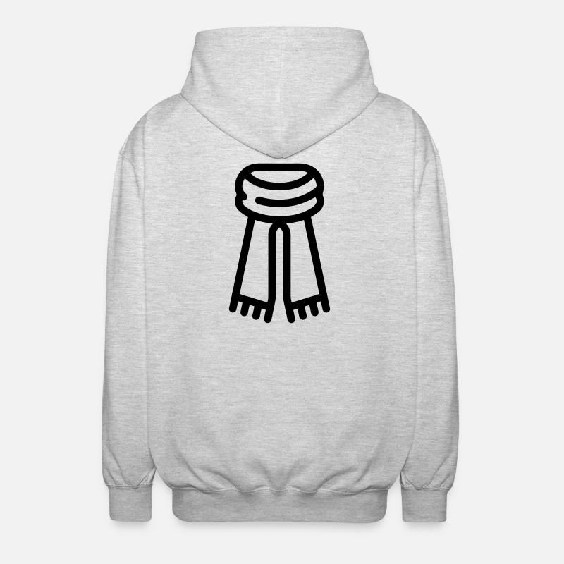 écharpe - Veste à capuche unisexe - gris clair chiné