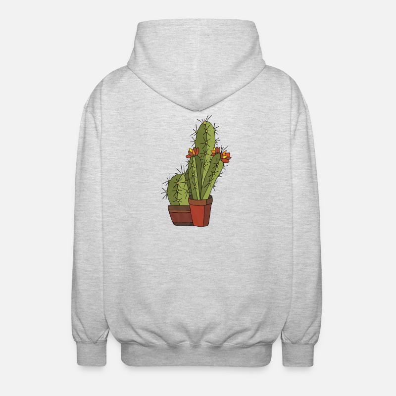 Blumen - Unisex Kapuzenjacke - Hellgrau meliert