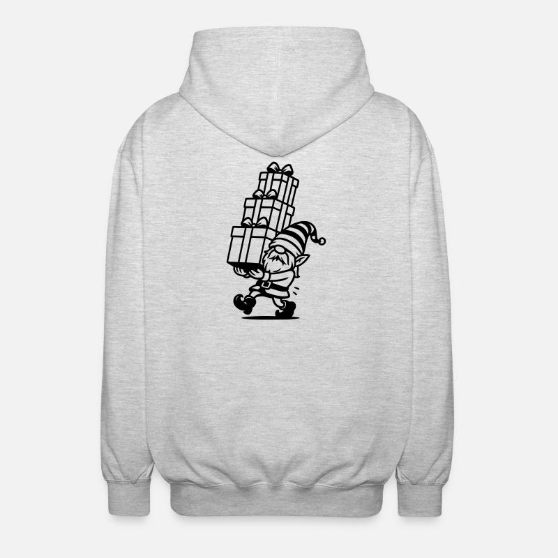 wichtel geschenke - Unisex Kapuzenjacke - Hellgrau meliert