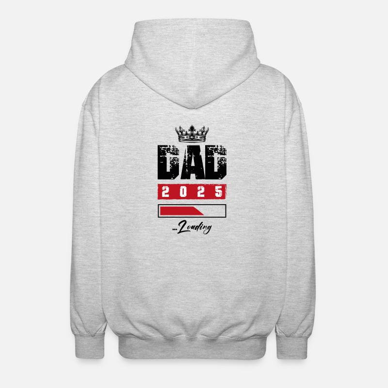 Dad 2025 Loading Papa - Unisex Kapuzenjacke - Hellgrau meliert