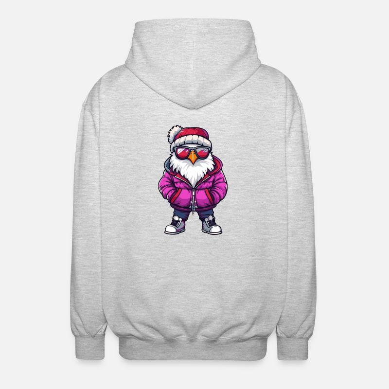 Bande dessinée d’hiver Eagle - Veste à capuche unisexe - gris clair chiné