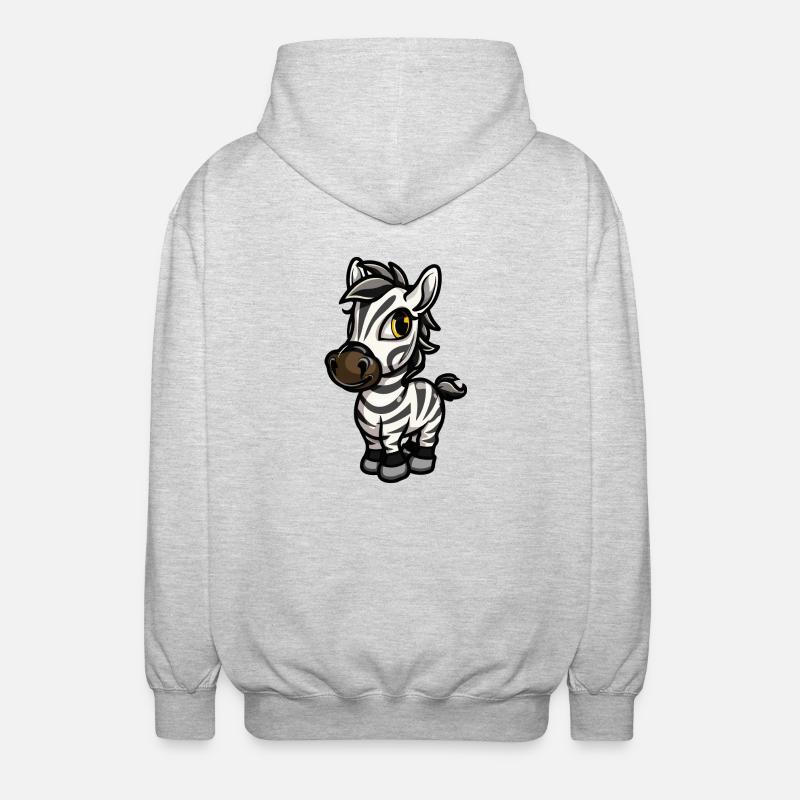 Zebra Comic - Unisex Kapuzenjacke - Hellgrau meliert