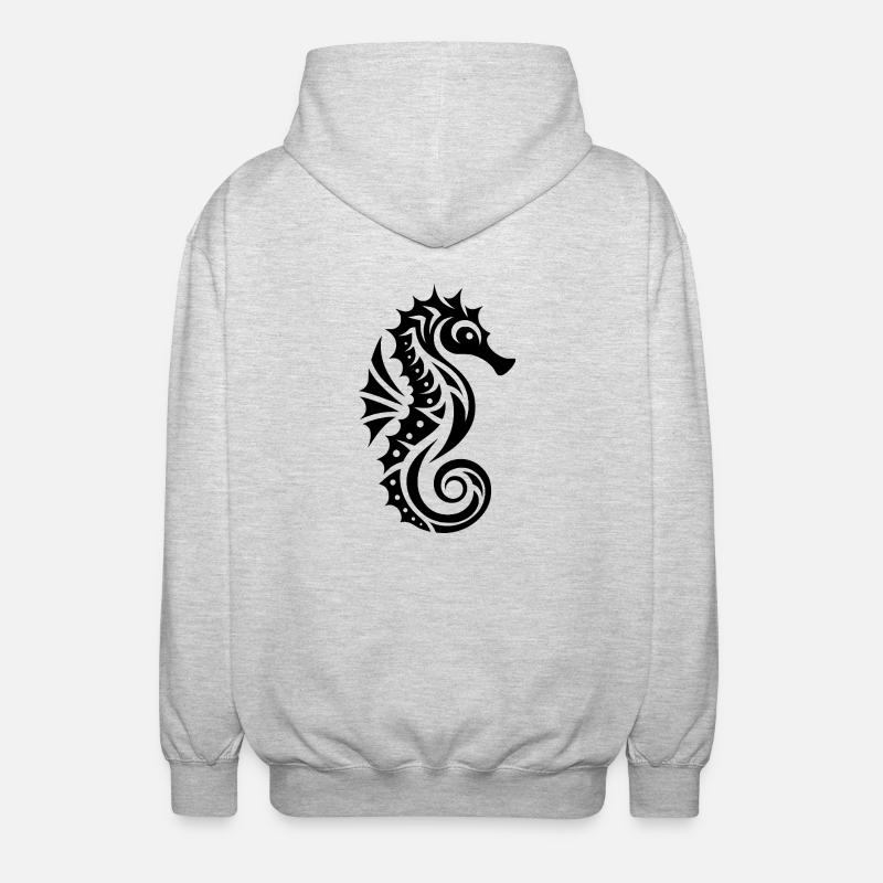 Schwimmtraining Wasser Seepferdchen - Unisex Kapuzenjacke - Hellgrau meliert
