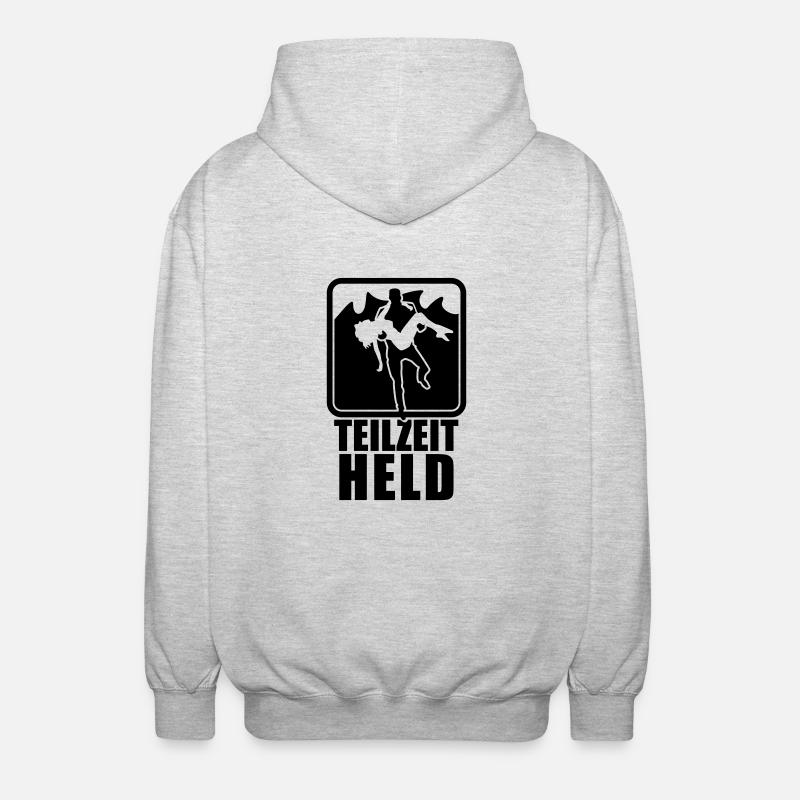 Teilzeit-Held - Unisex Kapuzenjacke - Hellgrau meliert