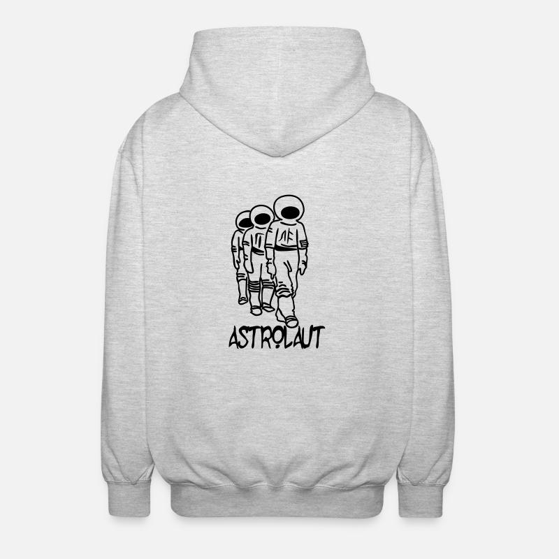 Astrolaut Records - Unisex Kapuzenjacke - Hellgrau meliert