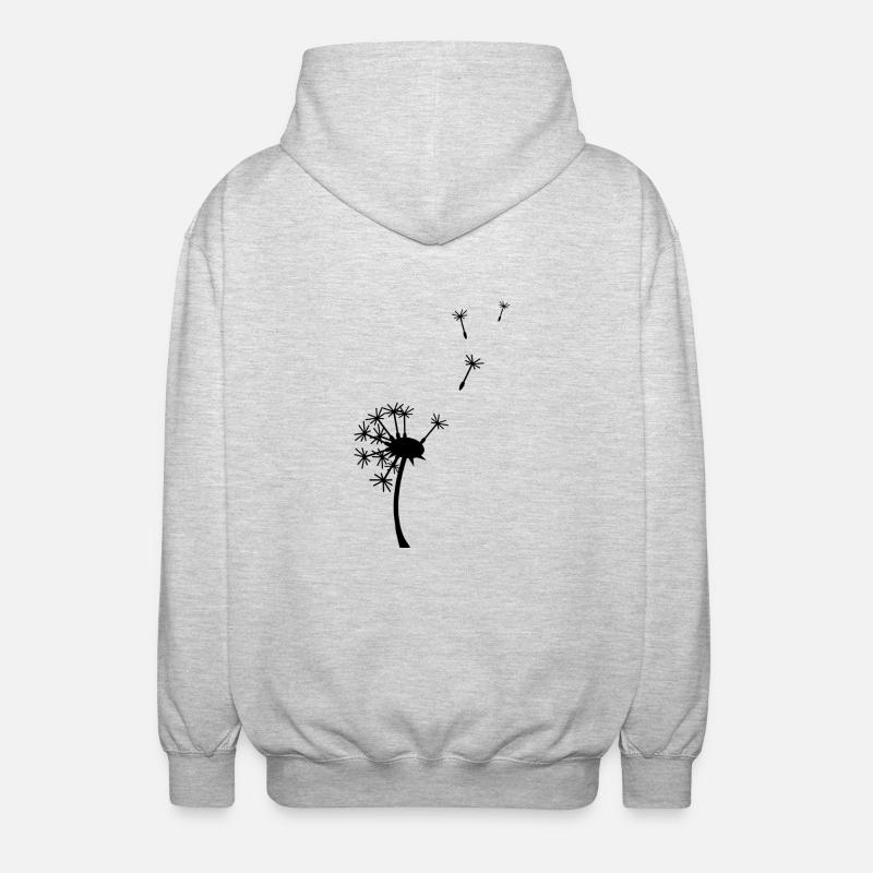 pusteblume - Unisex Kapuzenjacke - Hellgrau meliert