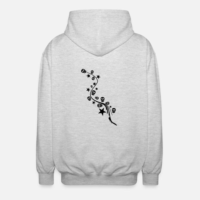 Totenstern - Unisex Kapuzenjacke - Hellgrau meliert