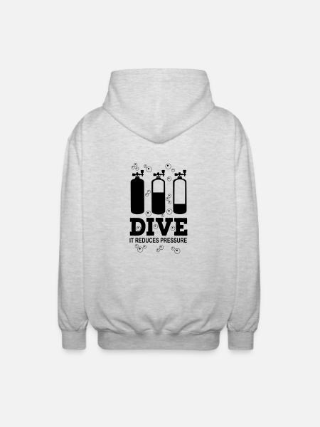 tauchen - Unisex Hooded Jacket - light heather grey