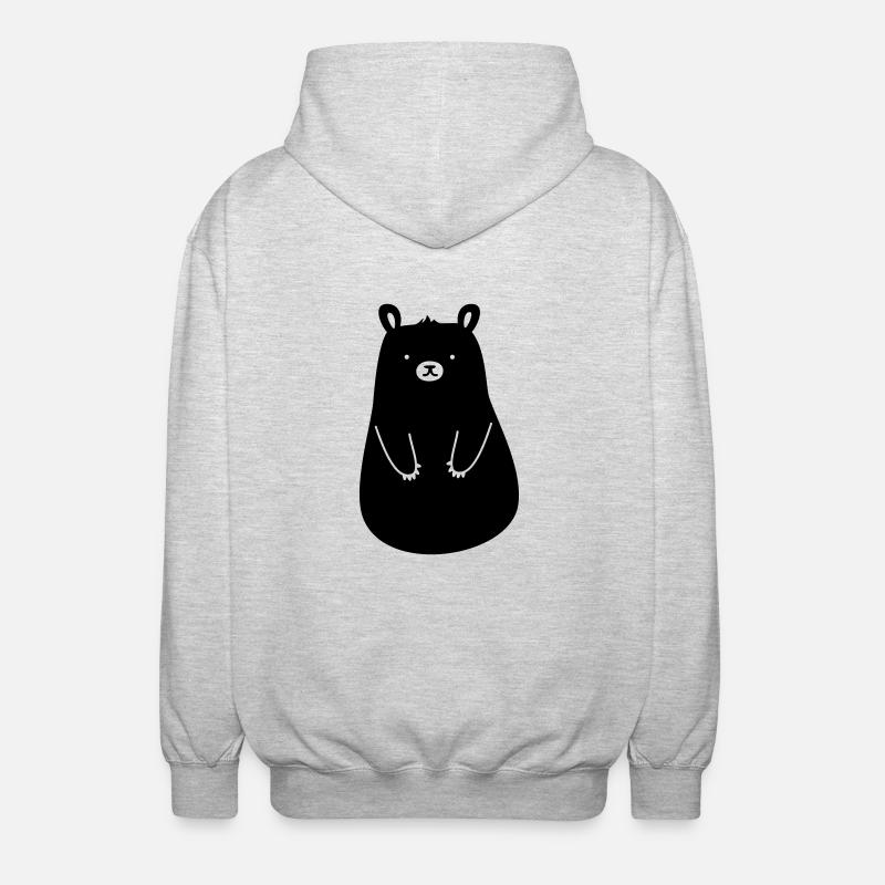 Kleiner Bär - Unisex Kapuzenjacke - Hellgrau meliert