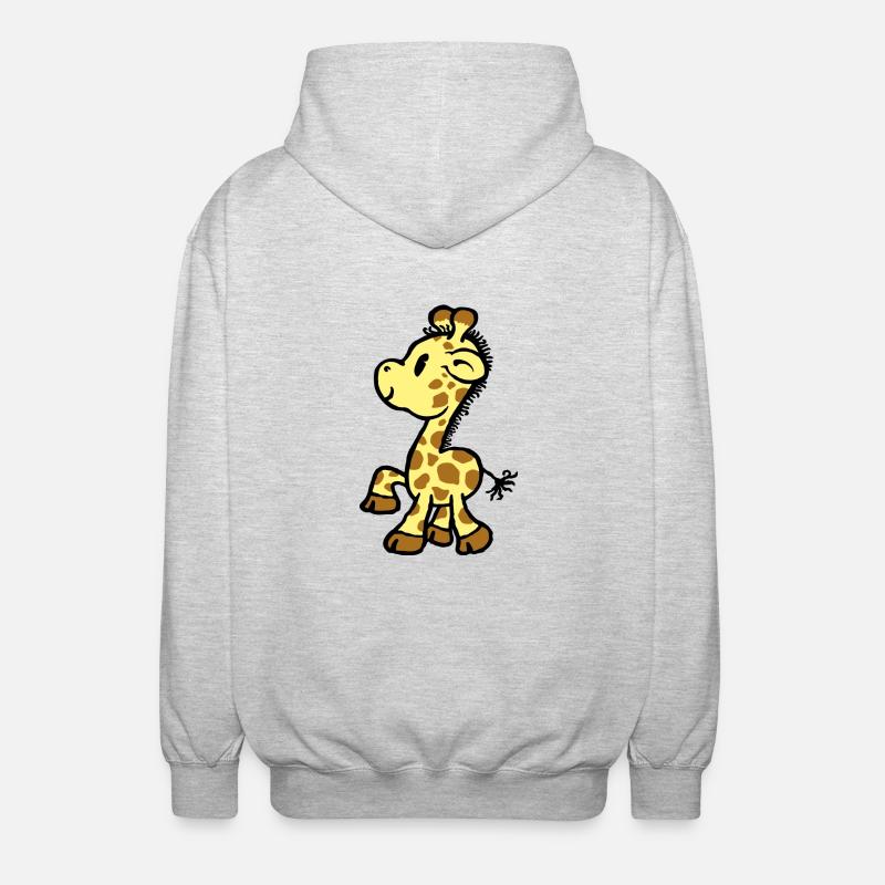 Giraffe - Unisex Hooded Jacket - light heather grey