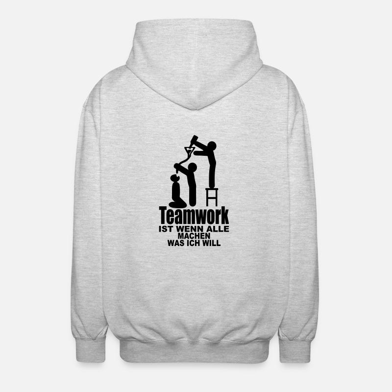 teamwork malle mallorca - Unisex Kapuzenjacke - Hellgrau meliert