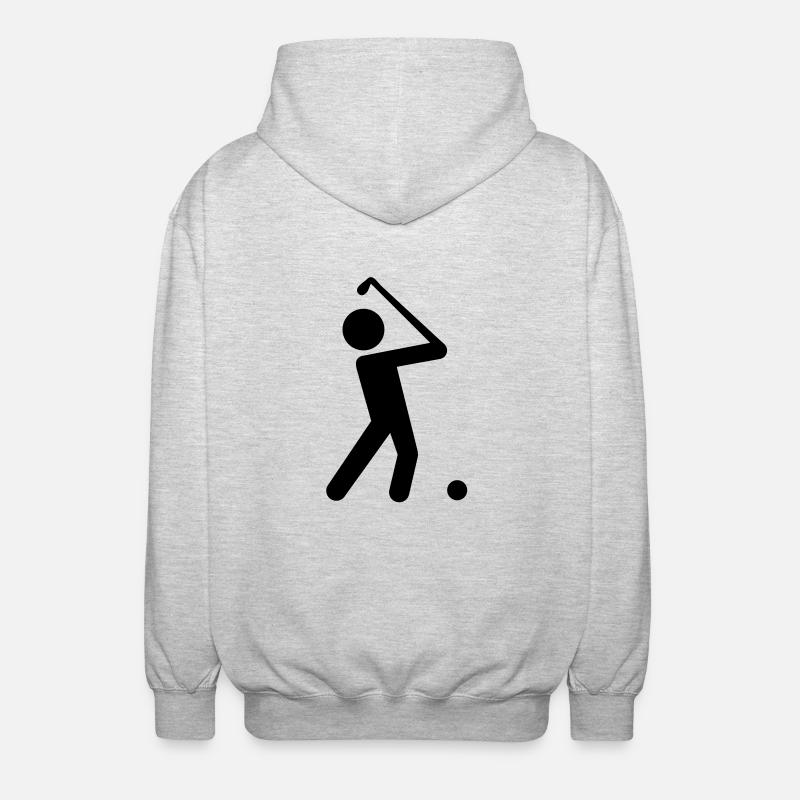 golfer - Unisex Kapuzenjacke - Hellgrau meliert