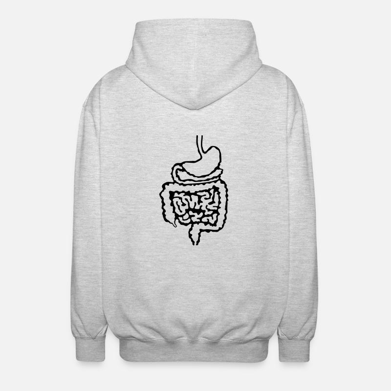 Arzt_Darm_d1 - Unisex Kapuzenjacke - Hellgrau meliert