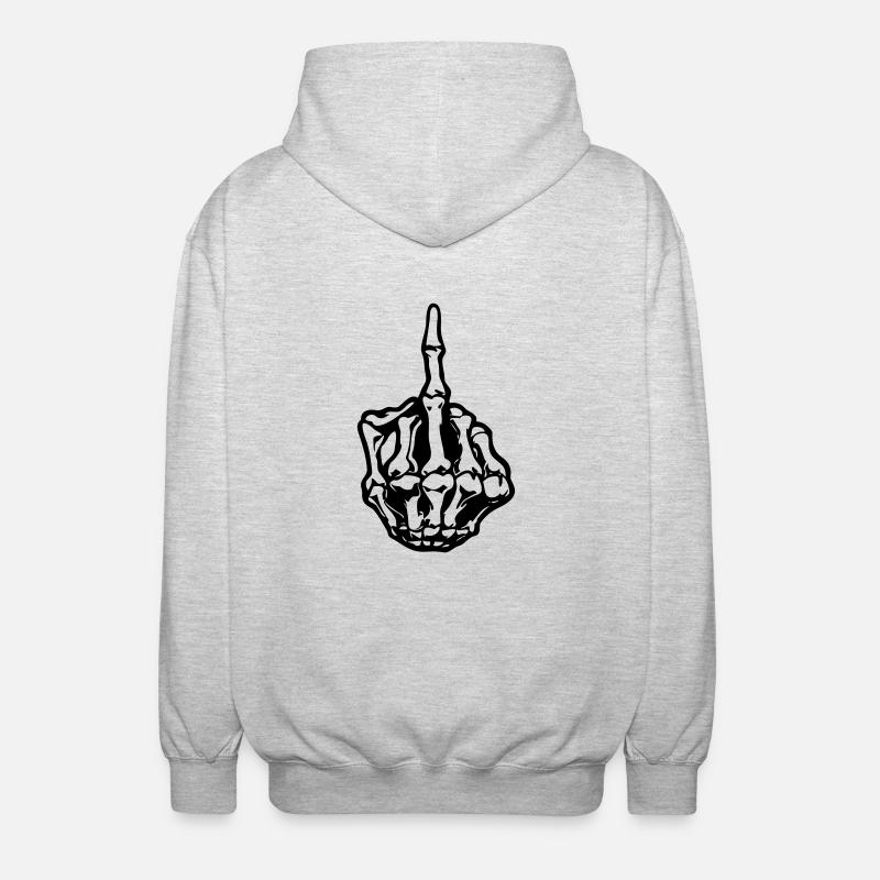 Fuchoff_1 - Unisex Kapuzenjacke - Hellgrau meliert