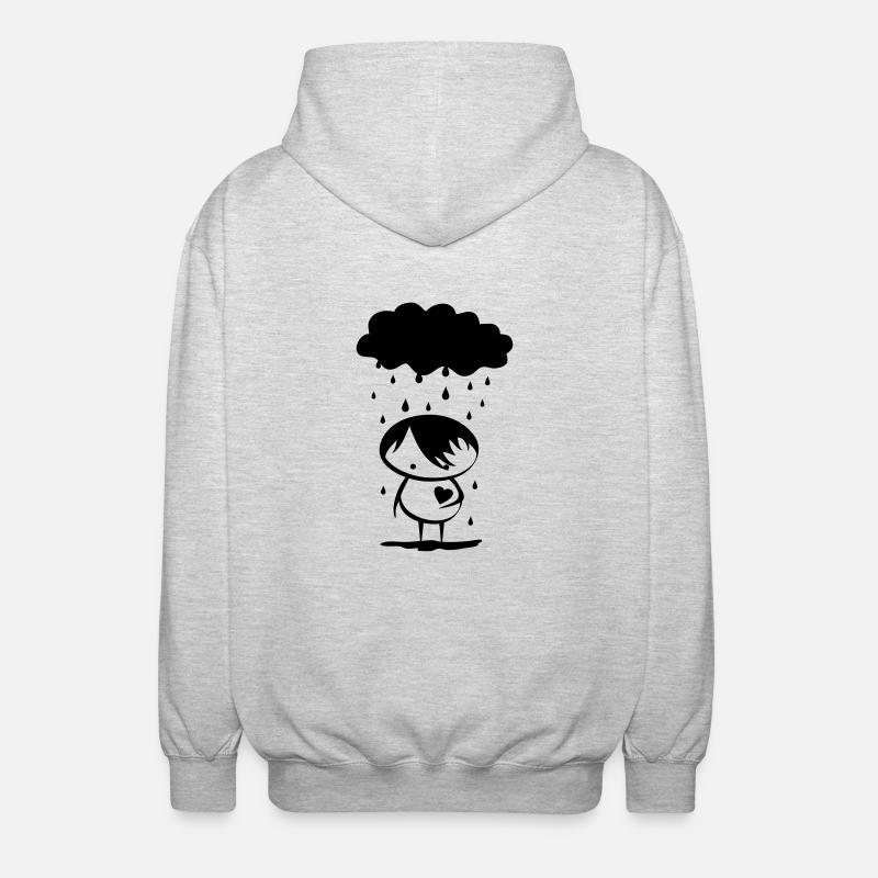 Emo - Veste à capuche unisexe - gris clair chiné