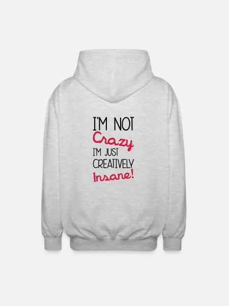 Insane - Unisex Hooded Jacket - light heather grey