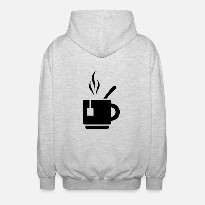 Tee - Unisex Kapuzenjacke - Hellgrau meliert