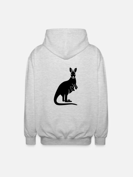 Kangaroo - Unisex Hooded Jacket - light heather grey
