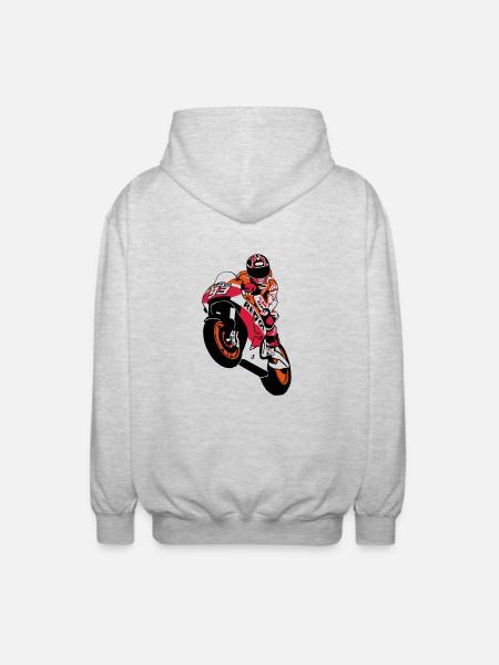 MotoGP - motorrad - Unisex Hooded Jacket - light heather grey