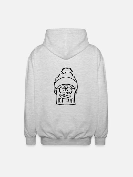 Gelegen in het idyllische hek tuinhuis huisje leve - Uniseks zip hoodie - lichtgrijs gemêleerd