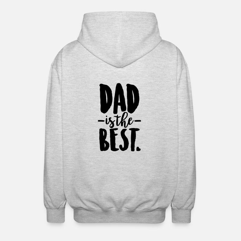 Dad is the best - Veste à capuche unisexe - gris clair chiné