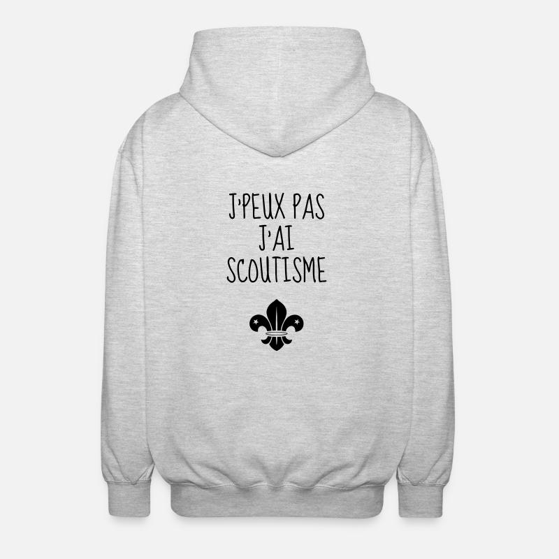 scout / scouting / scoutisme / guide - Veste à capuche unisexe - gris clair chiné