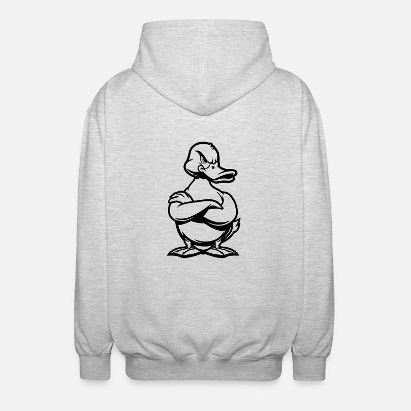 Duck Duck Comic - Unisex Hooded Jacket - light heather grey