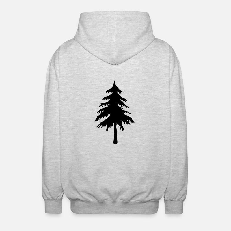 Tree forest - Unisex Hooded Jacket - light heather grey